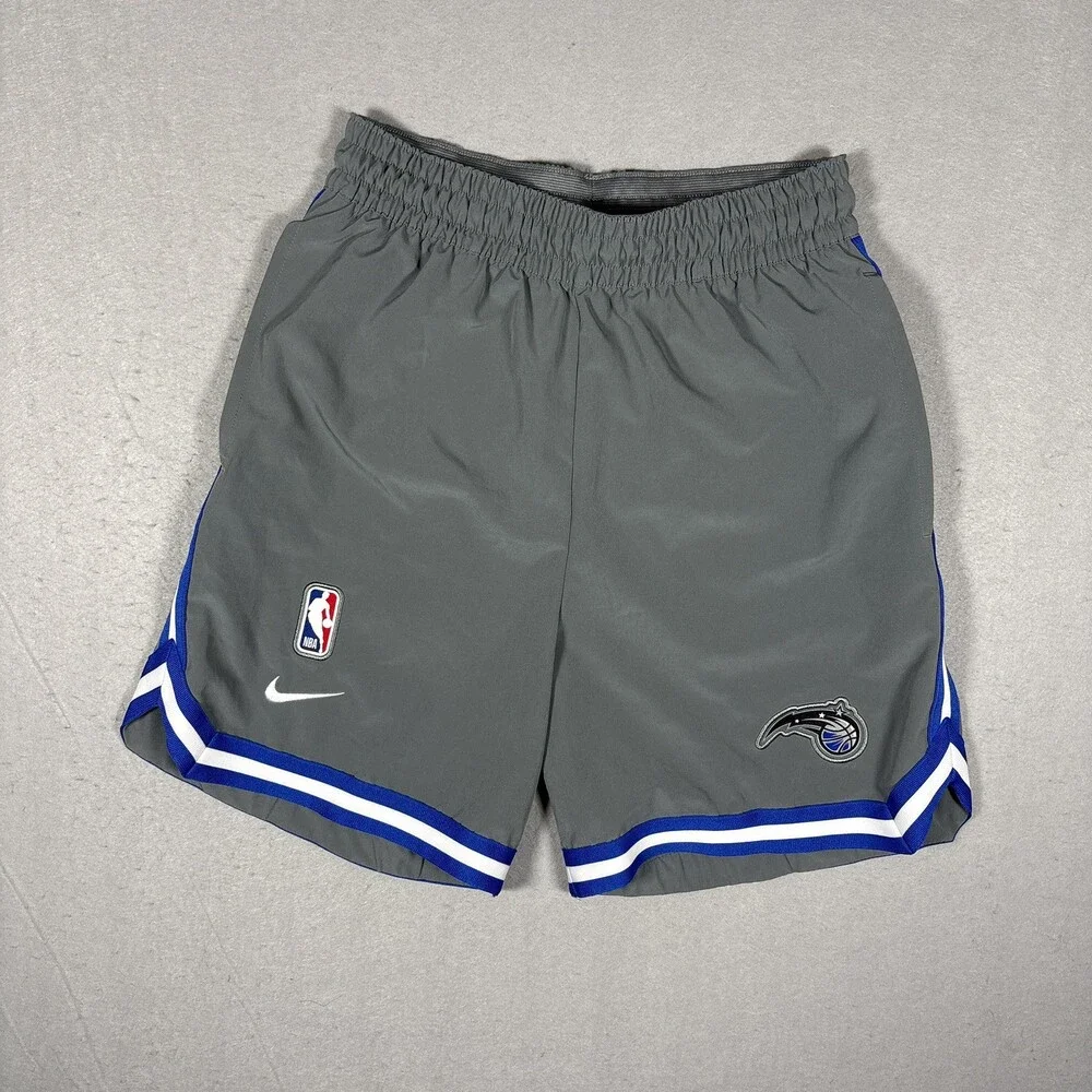 Nike Orlando Magic Dri Fit Grey and Blue Athletic Basketball Short Size S